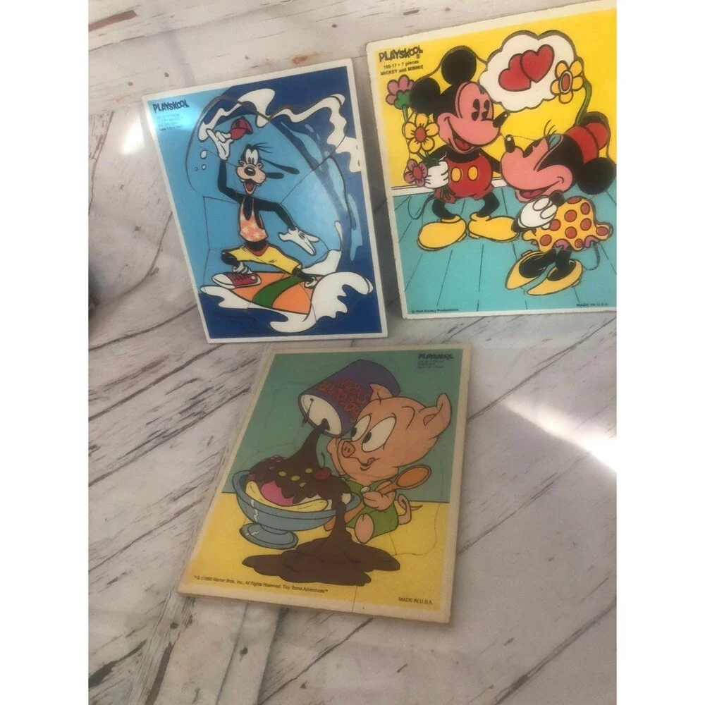 Disney mickey vintage puzzle lot